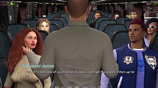 Taboo University - Hot Emo Girl Gives Me a Handjob Inside a Public Bus - 3D Porn Games