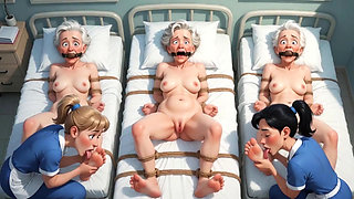 Nursing Home Fetish - Bound Grannies Moaning From Foot Licking