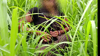 The desi daughter-in-law of the village is taking off her clothes in the millet field and showing her finger in her pussy to her father-in-law.