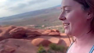 POV Cum All Over Big Boobs Fucked a Stranger in Nature Scenic Hike