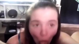 Extreme POV Blowjob with a Sexy Brunette Babe