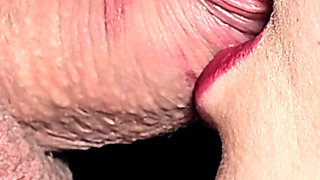 Big Close up - a Stream of Sperm Deep in the Throat