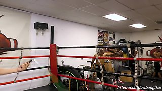 Italian Babe Gets Jizzed On in Interracial Gangbang group sex orgy - Big tits vs BBC