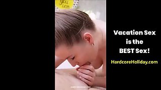 Hardcore Holiday Sex Compilation with Rebecca Volpetti - Beach Blowjob & Doggy Style Fucking