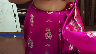 Indian Bengali Housewife Open Her Saree in Front Office Boss and Doing Hard Sex with Boss