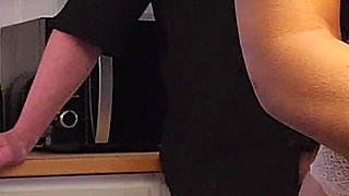 Hot MILF Gets Fucked From Behind in the Kitchen Her Husband Did Not Know She Had Her Camera on