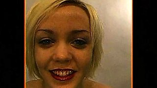 Blonde amateur girl blowjob and fucking to cumshot in face