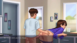 Fucking Step Mom in Kitchen and Different Part of Houses