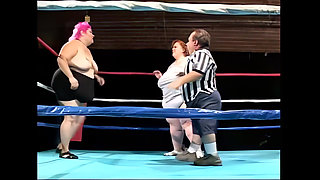 Crazy Wrestling Between Huge Fat Bitches