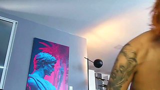 Big booty busty babe BBC dildo riding and sucking