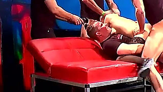 Horny Sluts Gangbanged by 10 Guys Getting Their Faces Covered in Cum