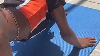 Ebony Slut Fucks Coach for Spot on Team