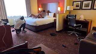 Booty cuckold brunette white milf fucks bbc and gets two