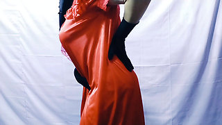 Beautiful Indian woman in nightie masturbating and talking