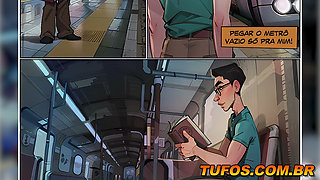 without panties in the dark subway! Light at the end of the train! Enjoying life crazy