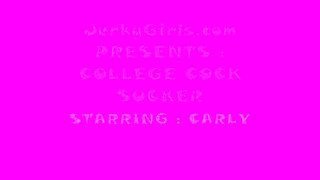 Carly Rae Sucks Huge College Cock Till He Cums On Her Big Tits