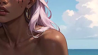 Ocean Breeze Coffee Crush: Pink Hair Solo Sensation