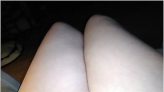 Teasing my nipples and clit while smoking