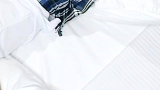 College Girl Visits Teacher at Home and Lets Him Touch Her