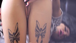 Masturbating loving babe solo toy plays