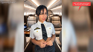 Roleplay Hot Flight Attendant Emanuelly Raquel POV Sex Anal