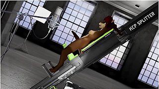 Squirts And Cums On Fucking Machine - Second Life Yiff