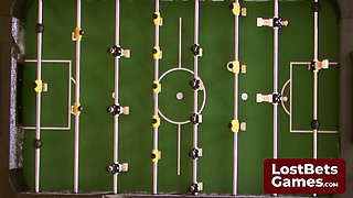 A Strip Foosball Game Promises a Spanking Treat at the End