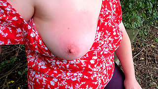 Slapping Her Small Tits Until Swollen Big