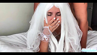 Runaway Bride Gets Fucked Doggystyle and Gets a Juicy Load of Cum in Her Mouth