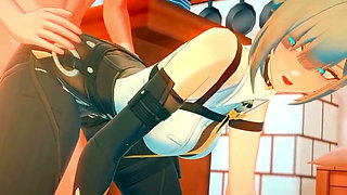 Zenless Zone Zero - Horny Evelyn Squirting Everywhere While Taking a Deep Creampie - 3D Hentai Animations