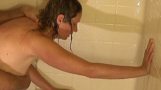 Sexy Mature Amateur Couple Have Great Shower Sex. Oral and Anal. She Takes It Hard