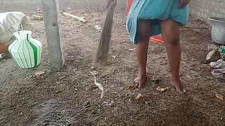 Indian Village House Wife Wet Pussy Romance in Forest Outdoor