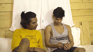Two Freinds Fucked Their Sexy Hot Best Freind in Their Hostel Room, Hardcore Threesome