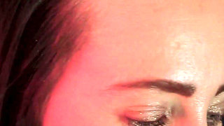 Petite Brunette Close up Smoking Tease