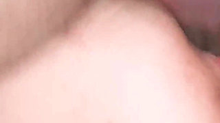 Naughty Redhead in Sexy Outfit Takes Cumshot in Pussy