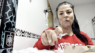 Burping, smoking fetish, cigar