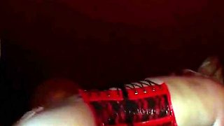 German MILF in Latex and Stockings Gangbanged by Two Men