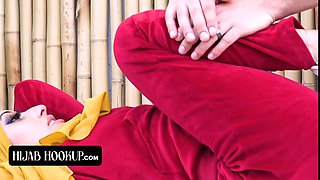 Hijab hookup - nice arab beauty leaves her trainer to spread her and work on her orgasms