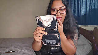 Asian BBW in Latex Smoking