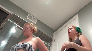 Blonde College Girls Change on Hidden Cam (fake)