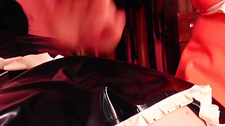 Lesbian sex with dildo - strap-on fuck!