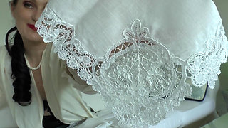 We Sniff White, Regal Lace Handkerchiefs - Lady Victoria Valente