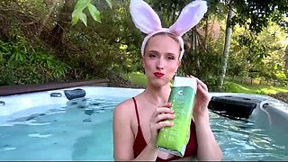 Blonde tight pussy babe solo toy fun in glamour masturbation