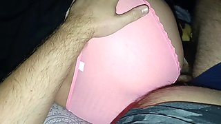 Close up pussy, step mom shares bed, cum inside pussy