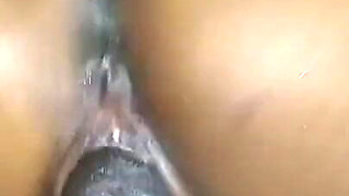 Ebony Mature Girlfriend Squirting on Hard Banging