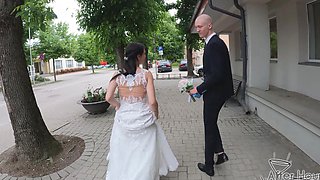 Bald pussy bride Matty Mila Perez fucked hard in doggystyle by her husband