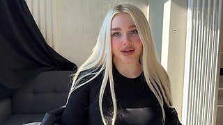 After yoga, blondessa asks for a hard penetration and gets filled with cum in her milf pussy