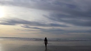 First time amateur brunette solo with dildo