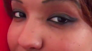 Horny Latina college teen fucked by black step brother