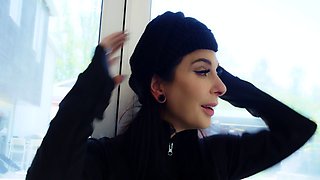 Fucking my ass and pussy with the neighbor's dildos until I
